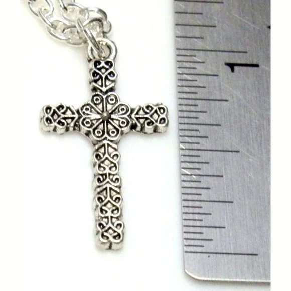 Small Filigree Celtic Cross Necklace 1477 - Picture 3 of 5